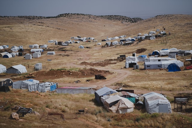 refugee tents and camp